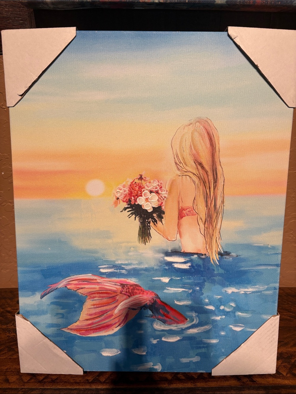 Mermaid Canvas Wall Art NWT Ready to Hang